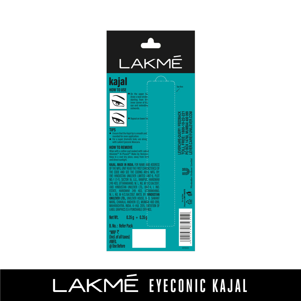 Lakme 9 to 5 Eyeconic Kajal Twin Pack