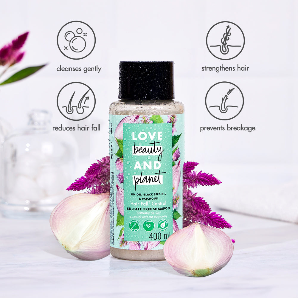 Love Beauty & Planet Onion, Blackseed & Patchouli Sulfate Free Shampoo