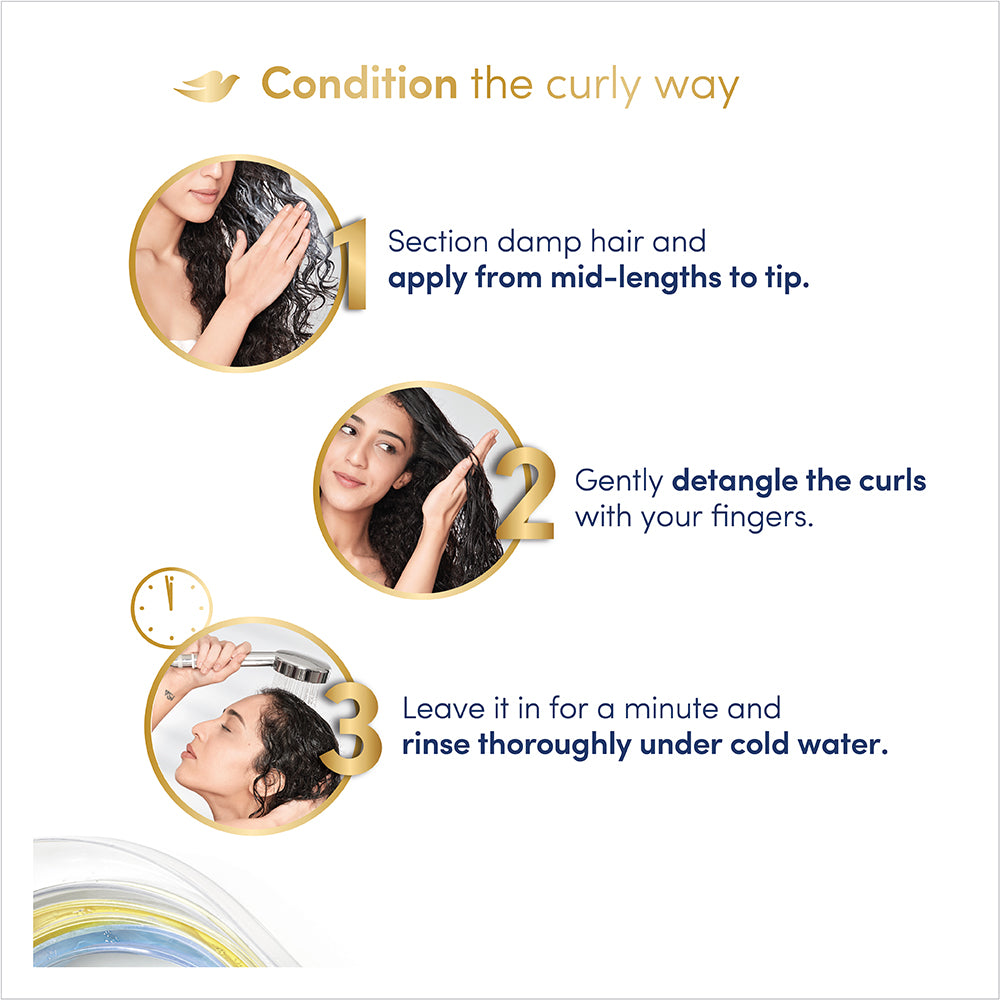 Dove Beautiful Curls Detangling Conditioner for Curly Hair