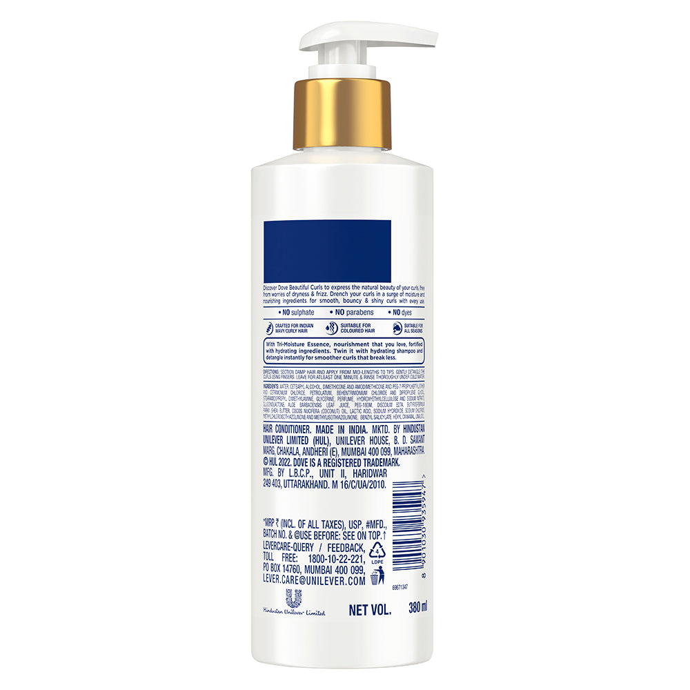 Dove Beautiful Curls Detangling Conditioner for Curly Hair