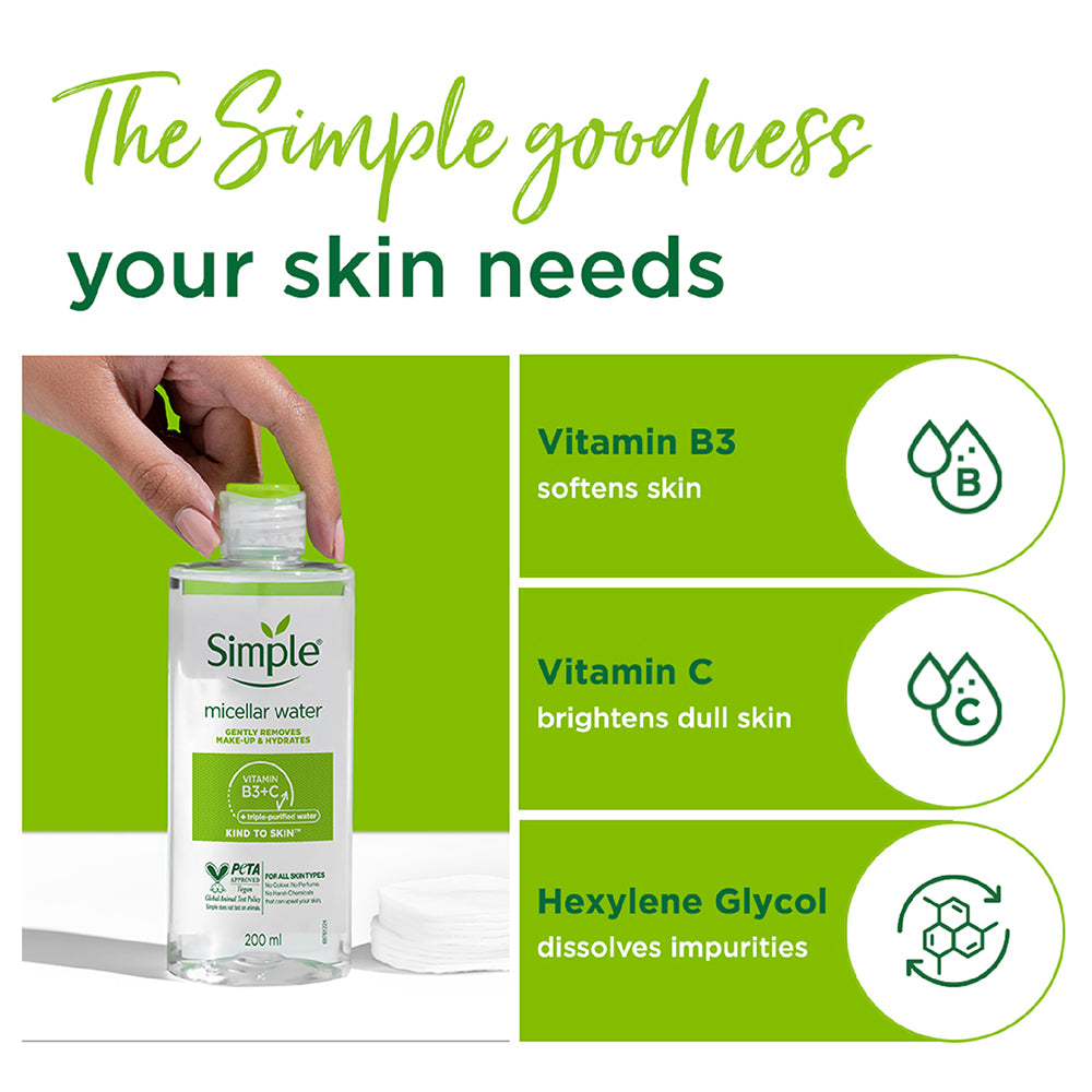 Micellar Cleansing Water with Vit B3, B&C - 200 ml