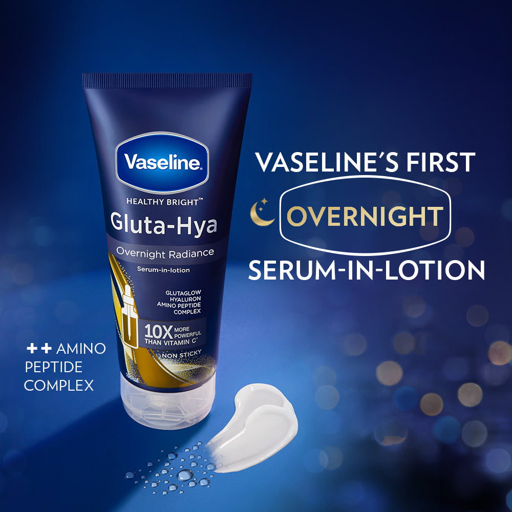 Vaseline Gluta-Hya Overnight Radiance, Serum-In-Lotion, With Amino Peptide And GlutaGlow