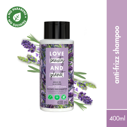 Love Beauty & Planet Natural Argan Oil & Lavender Sulfate Free Anti-Frizz Shampoo