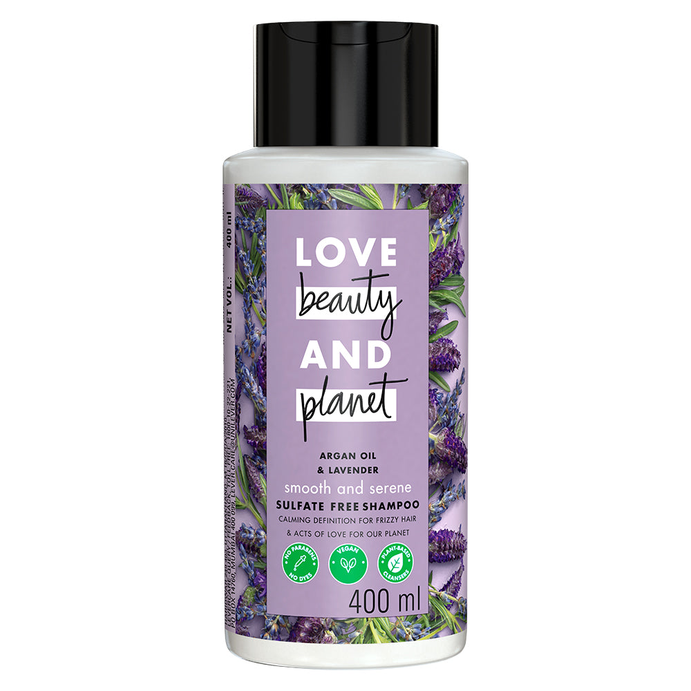 Love Beauty & Planet Natural Argan Oil & Lavender Sulfate Free Anti-Frizz Shampoo