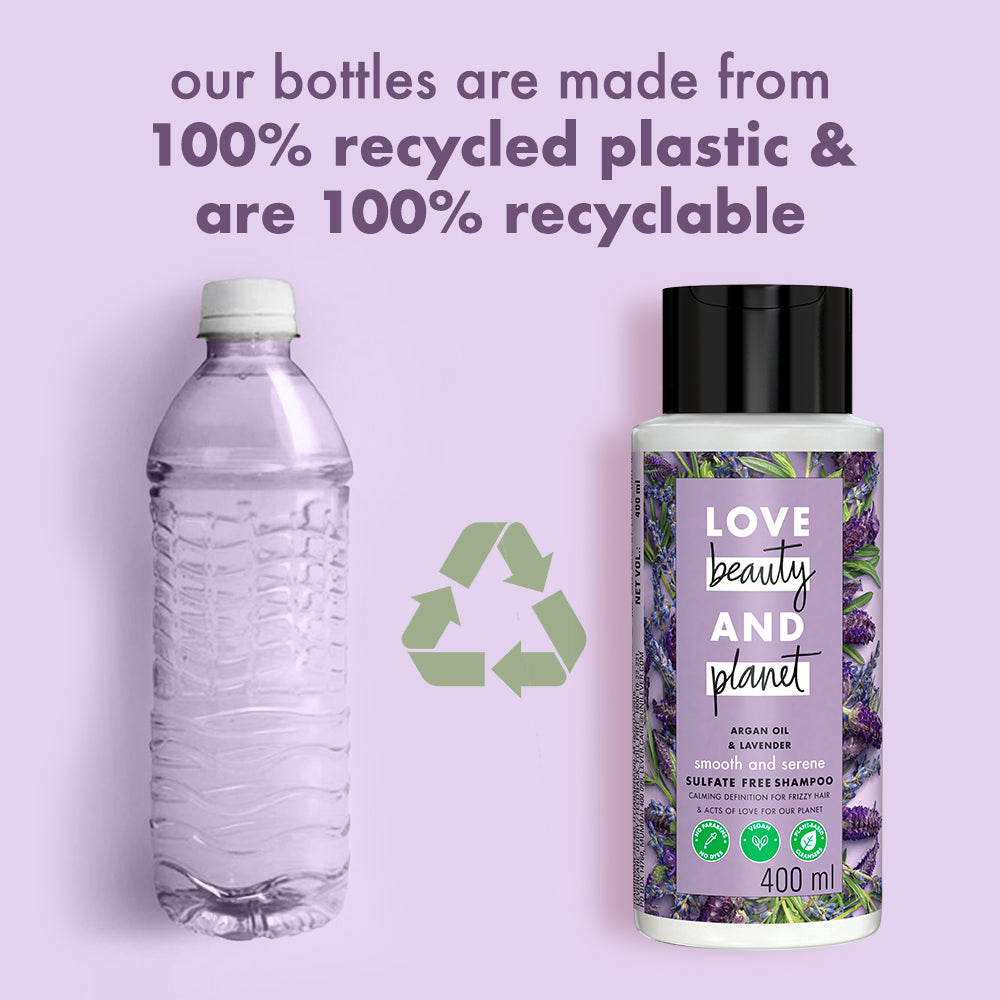 Love Beauty & Planet Natural Argan Oil & Lavender Sulfate Free Anti-Frizz Shampoo