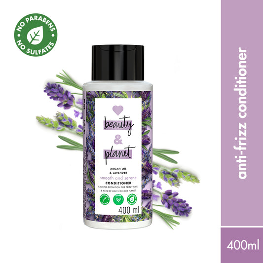Love Beauty & Planet Natural Argan Oil & Lavender Paraben Free Anti-Frizz Conditioner
