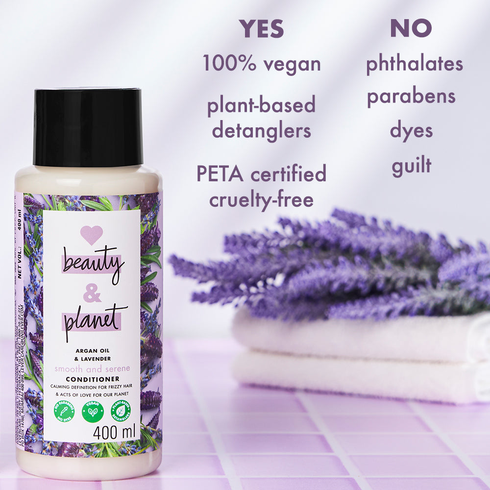 Love Beauty & Planet Natural Argan Oil & Lavender Paraben Free Anti-Frizz Conditioner