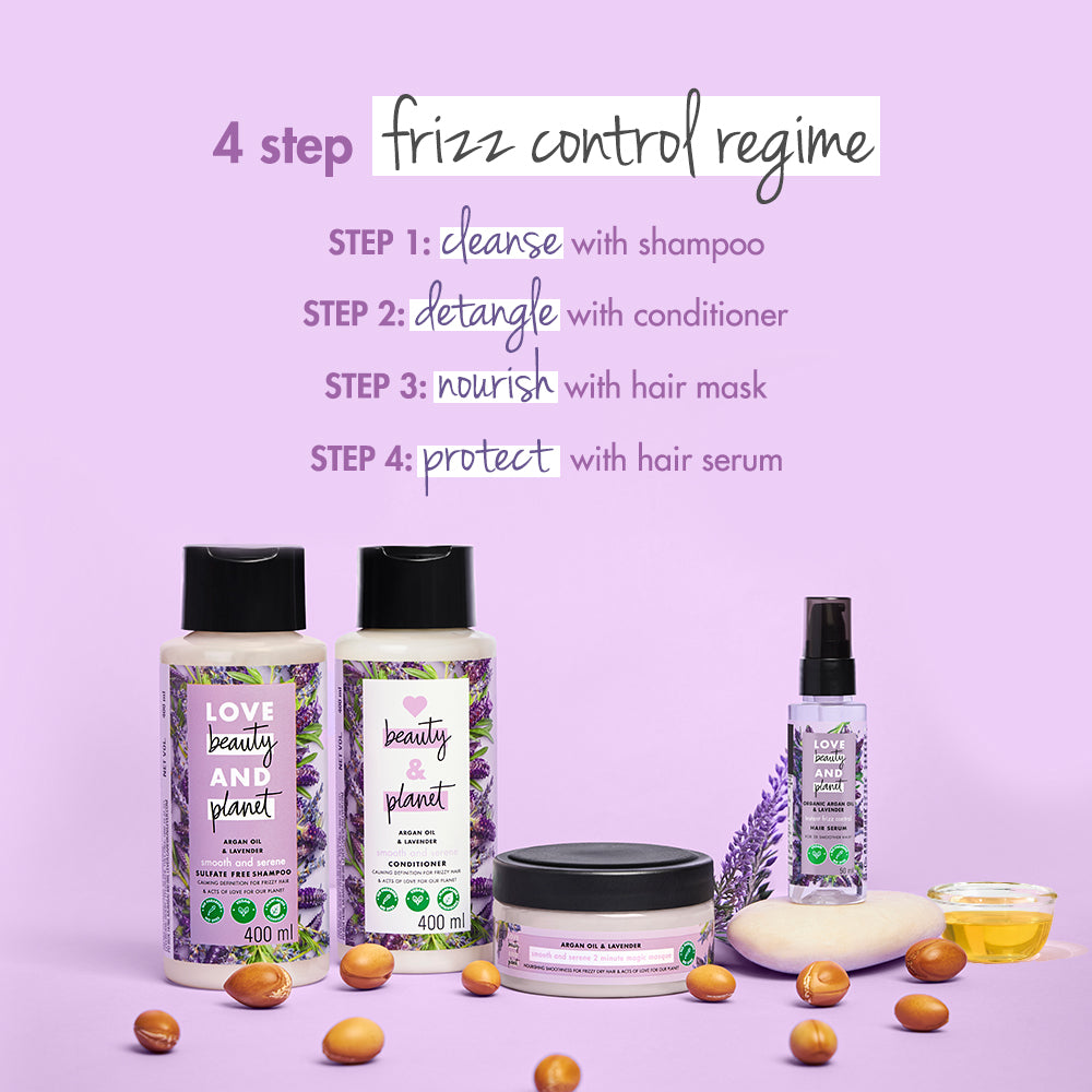Love Beauty & Planet Natural Argan Oil & Lavender Paraben Free Anti-Frizz Conditioner