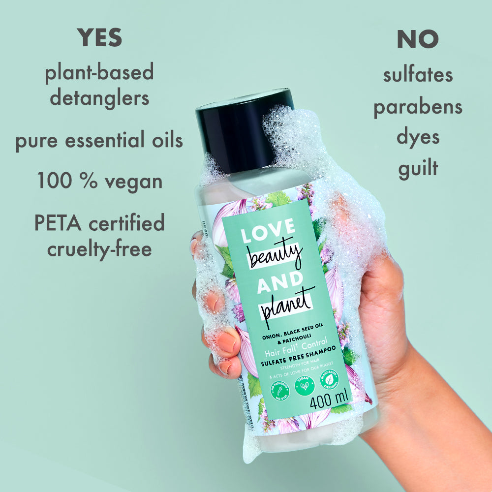 Love Beauty & Planet Onion, Blackseed & Patchouli Sulfate Free Shampoo