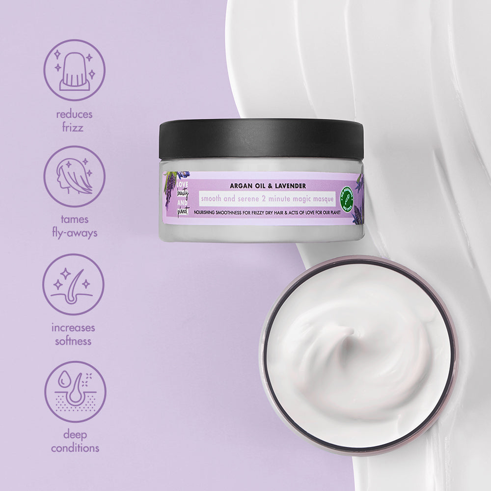 Love Beauty & Planet Argan Oil & Lavender, Paraben Free Smooth & Serene Hair Mask