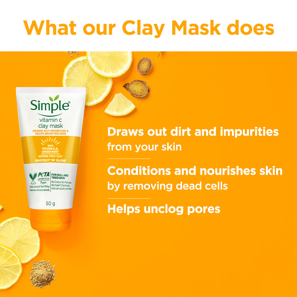 Protect N Glow Vitamin C Brighten Clay Mask 50g