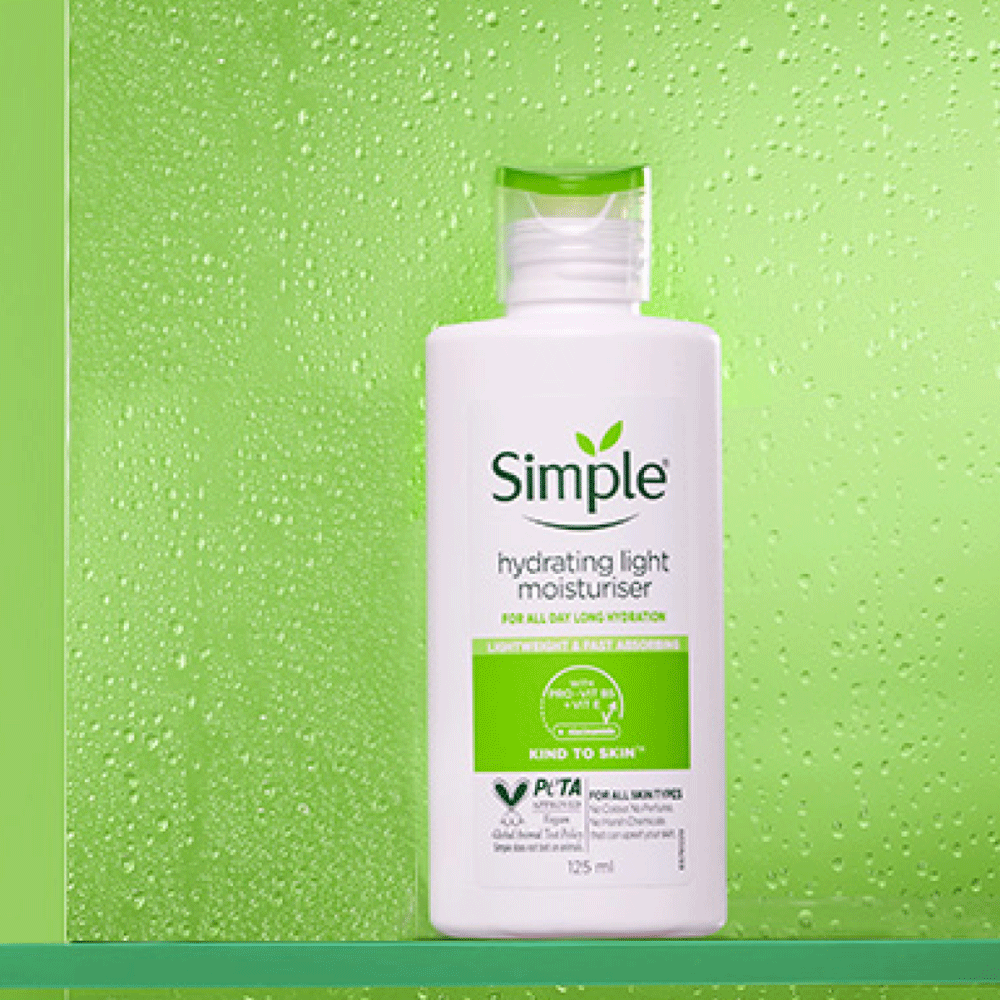 Simple Hydrating Light Moisturiser with Borage Seed Oil + Pro-Vit B5 + Vit E
